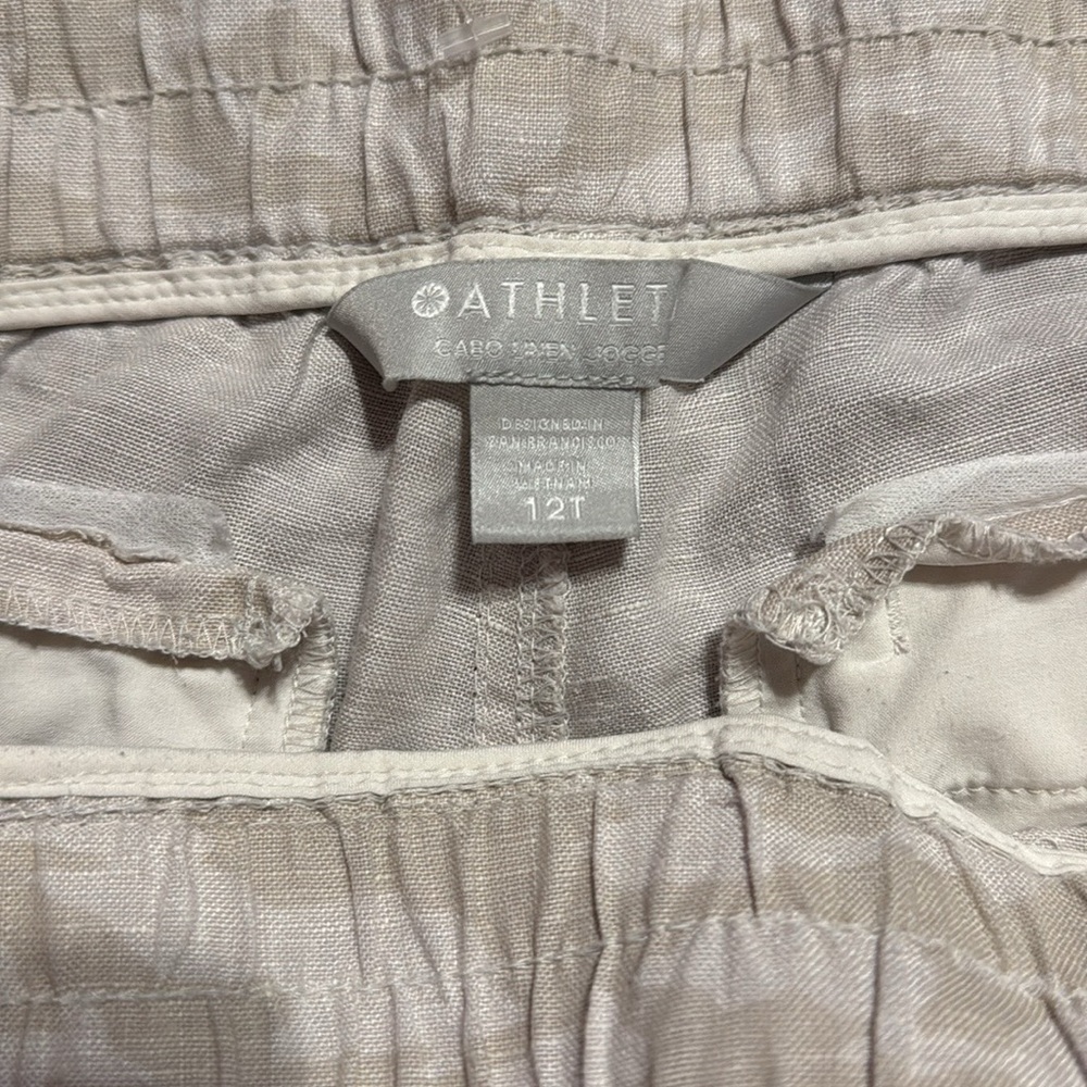 Women's athleta Cabo linen Jogger Pants 12 tall - Picture 4 of 7